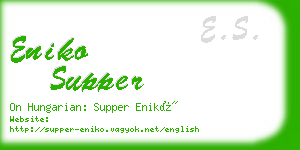 eniko supper business card